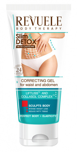 Modelujący żel korygujący do talii, brzucha i podbrzusza / Revuele Slim & Detox Correcting Gel (200 ml)