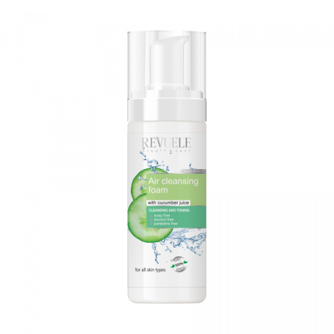 Pianka do mycia twarzy z ekstraktem z ogórka / Revuele Air Soft Cleansing Foam Cucumber Juice (150 ml)