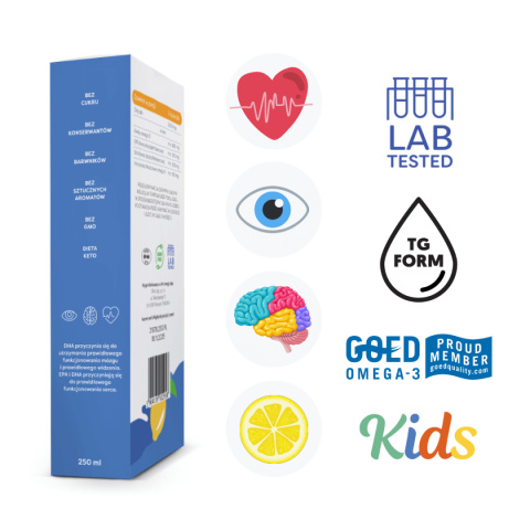 Daily Omega Kids (Marine), 800mg Omega 3 (Cytryna) (250 ml)