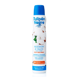 Dezodorant w sprayu z bawełną i talkiem Tulipan Negro Body Deo Spray (200 ml)