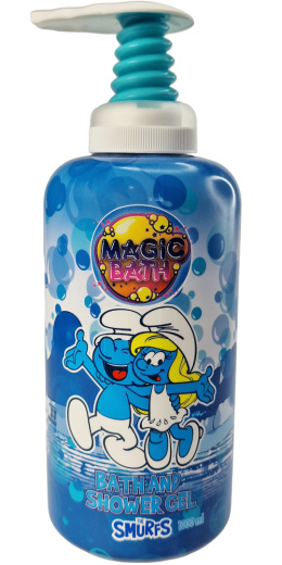 Żel pod prysznic i szampon 2w1 dla dzieci 3+ Smurfs Magic Bath (1000 ml)