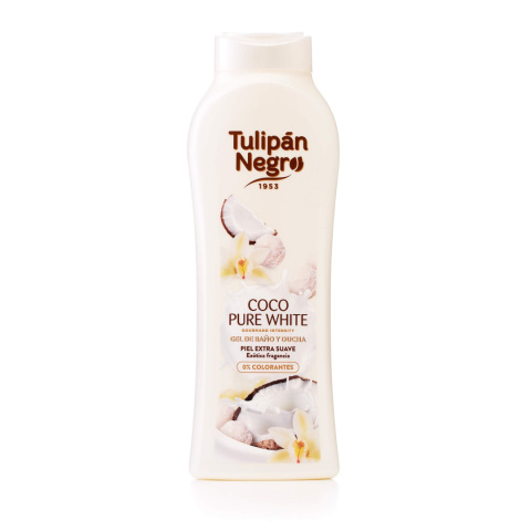 Delikatny kokosowy żel pod prysznic Tulipan Negro Coco Pure White Shower Gel (650 ml)