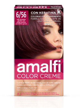AMALFI Kremowa farba do włosów 6/56 DEEP-RED