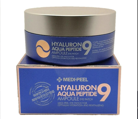 MEDI-PEEL Hydrożelowe płatki pod oczy Hyaluron Aqua Peptide 9 Ampoule 60szt