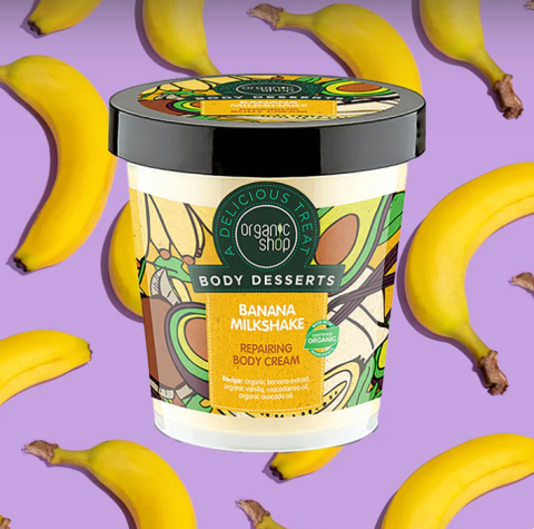 ORGANIC SHOP Regenerujący Krem do ciała Banana Milkshake 450ml
