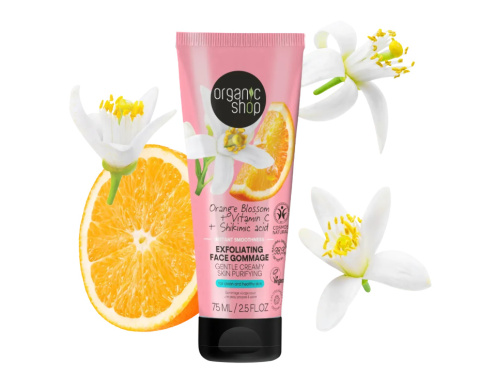 ORGANIC SHOP Wygładzający peeling do twarzy Instant Smoothness Gommage 75 ml