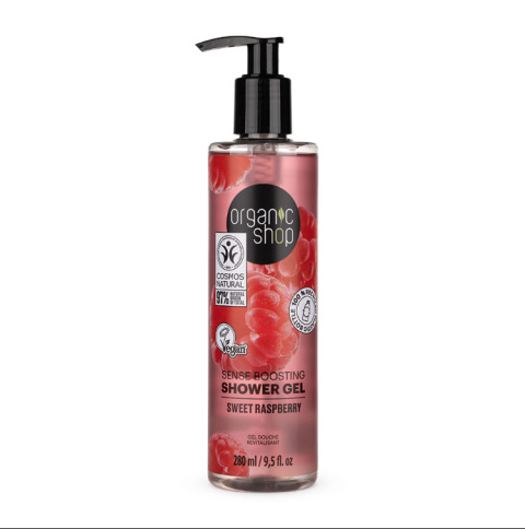 ORGANIC SHOP Żel pod prysznic Sense Boosting Słodka malina 280ml