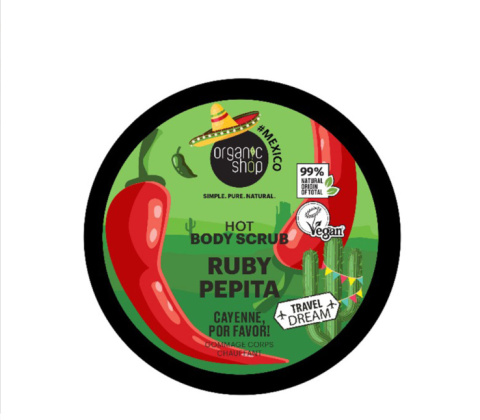 ORGANIC SHOP Peeling do ciała z pieprzem cayenne 300 ml